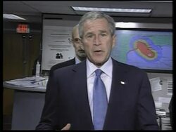 Bush visits FEMA HQ to receive Rita updates News Clip