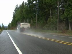 Lorry Driving Down Road News Clip
