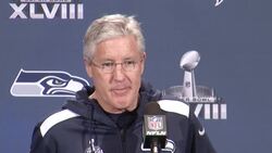 Seattle Seahhawks head coach calls Macklemore's Grammy wins 'amazing' during Super Bowl press conference News Clip
