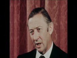 SYND 18-8-72 INTERVIEW WITH BRITISH HOME SECRETARY, ROBERT CARR ON EXPELLED UGANDAN ASIANS News Clip