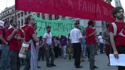 CLEAN : World Cup protests spark violence in Brazi News Clip