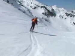 NTSC: Skiing in the countryside Stock Footage
