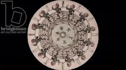 Animated 19th century phenakistoscope with jumping horse and man Stock Footage