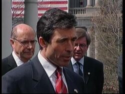 Bush meets Danish PM News Clip