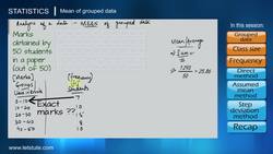 Methods for Finding Mean of Grouped Data in Statistics Instructional Video