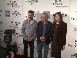 Judd Apatow, Robert De Niro and Jane Rosenthale at 2012 Tribeca Film Festival - Tribeca Talks Director's Series:100 Years Of Universal on 04/19/2012 in New York  Stock Footage