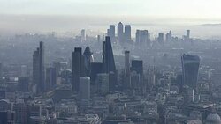 Aerial shots of London and The City News Clip
