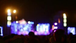 Dancing crowd at concert Stock Footage