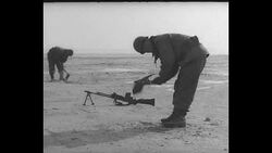 US Air Force personnel break camp prior to 1951 evacuation from Seoul air base News Clip