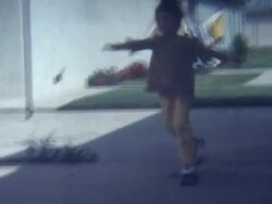 Roller Skating Accident 1960's Stock Footage