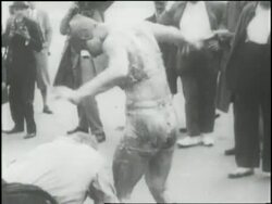 Teenage swimmer, Gertrude Ederle successfully swims the English Channel. News Clip