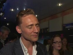INTERVIEW - Tom Hiddleston on working Alexis Denisof, when Joss Whedon told him about the film, the film going up against 'Man of Steel' at 'Much Ado About Nothing' Gala Screening at Apollo Piccadilly Circus on June 11, 2013 in London, England. Stock Footage