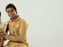 Portrait of a bengali couple praying  Stock Footage