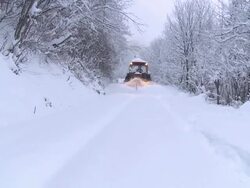 HD: Winter road Stock Footage