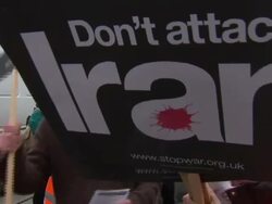 Anti war protesters outside US Embassy News Clip