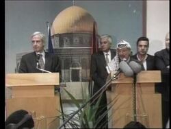 Gaza - Jacques Poos meets Yasser Arafat News Clip