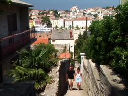 HD: Couple Going Up The Stairs Stock Footage