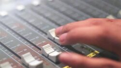 HD:Close-up Live Mixing Desk Stock Footage