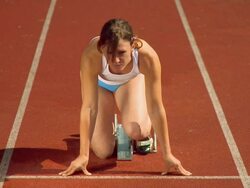 HD: Female Athlete Stock Footage