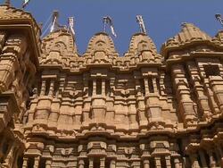 Block Shot Jain Temple Jaisalmer Fort Rajasthan India Stock Footage