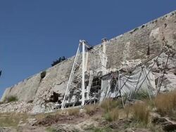 Walls, Acropolis, Athens, Greece Stock Footage