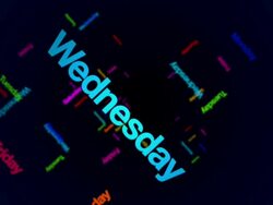 Days of the week graphic Stock Footage