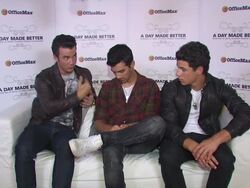 INTERVIEW: The Jonas Brothers on seeing the children's reaction. at the Stock Footage