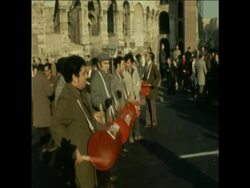 SYND 12-1-73 ONE DAY GENERAL STRIKE IN  ITALY News Clip