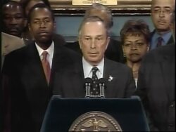 Community groups meet Bloomberg, presser, photo of bridegroom News Clip