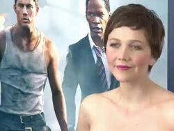Maggie Gyllenhaal at White House Down Premiere Stock Footage
