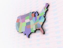 Map USA Florida Stock Footage