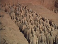 Terracotta Army, Museum of Qin, Xian, China Stock Footage