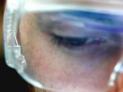 Information progress bar goggles Stock Footage