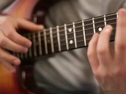 Close up video of guitarists hands Stock Footage