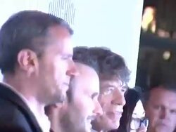 John Battsek (L), Stephen Kijak, Mick Jagger and Victoria Pearman at the Stock Footage