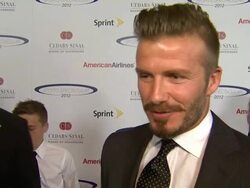INTERVIEW: David Beckham on how he feels to be receiving this honor tonight at 27th Anniversary Sports Spectacula Stock Footage
