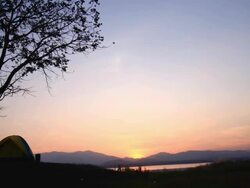 Tent camping scene:Timelapse Stock Footage