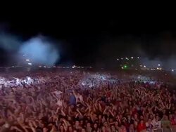 W/S EXT Concert Crowd Festival Night Stock Footage