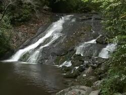 Smoky waterfall 1 tl  60i Stock Footage