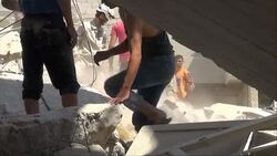 CLEAN : Syrian family among 10 killed in Aleppo air raid News Clip