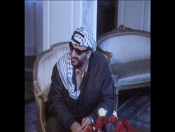 SYND 4-2-74 SADAT MEETS ARAFAT News Clip