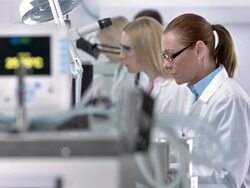 LS DS Scientist Working On A Computer Stock Footage