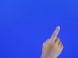 Touchscreen gestures. blue Screen Stock Footage
