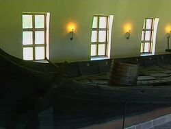 Pan Right Shot Viking Museum Eastern Norway Oslo Norway Stock Footage