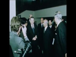 SYND 7 11 76 SOVIET FOREIGN MINISTER GROMYKO MEETS EGYPTIAN FOREIGN MINISTER FAHMI News Clip
