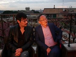 INTERVIEW: Johnnie To and Wai Ka-fai on drug addiction at 'Drug War' Interviews: 7th Rome Film Festival on November 15, 2012 in Rome, Italy (Footage by WireImage Video/Getty Images) Stock Footage