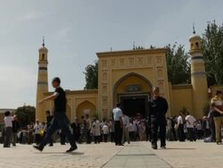 Sky News has gained rare access to China's troubled Xinjiang province in the remote far west of the country. News Clip