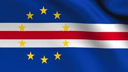 Animation flag of  Cabe Verde     in Africa Stock Footage