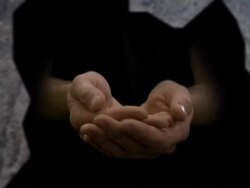 Hand breaks a wall,the original file is brighter Stock Footage