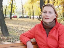 Mature woman resting Stock Footage